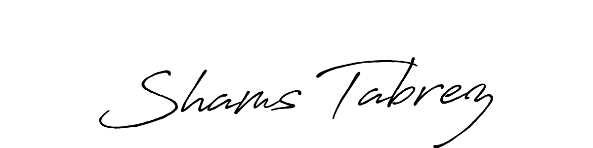 Use a signature maker to create a handwritten signature online. With this signature software, you can design (Antro_Vectra_Bolder) your own signature for name Shams Tabrez. Shams Tabrez signature style 7 images and pictures png