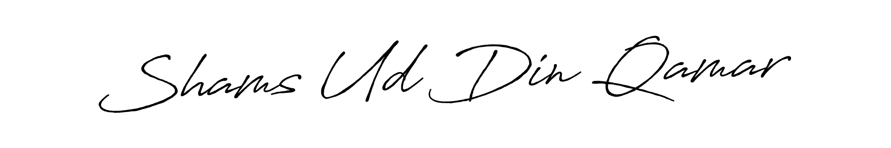 How to make Shams Ud Din Qamar name signature. Use Antro_Vectra_Bolder style for creating short signs online. This is the latest handwritten sign. Shams Ud Din Qamar signature style 7 images and pictures png