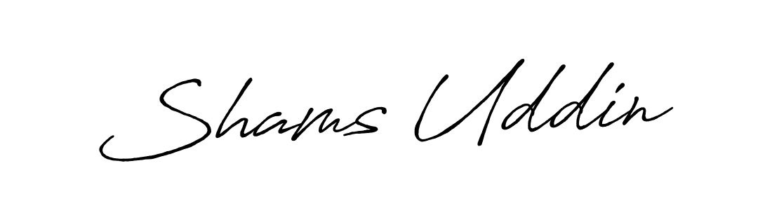 Create a beautiful signature design for name Shams Uddin. With this signature (Antro_Vectra_Bolder) fonts, you can make a handwritten signature for free. Shams Uddin signature style 7 images and pictures png