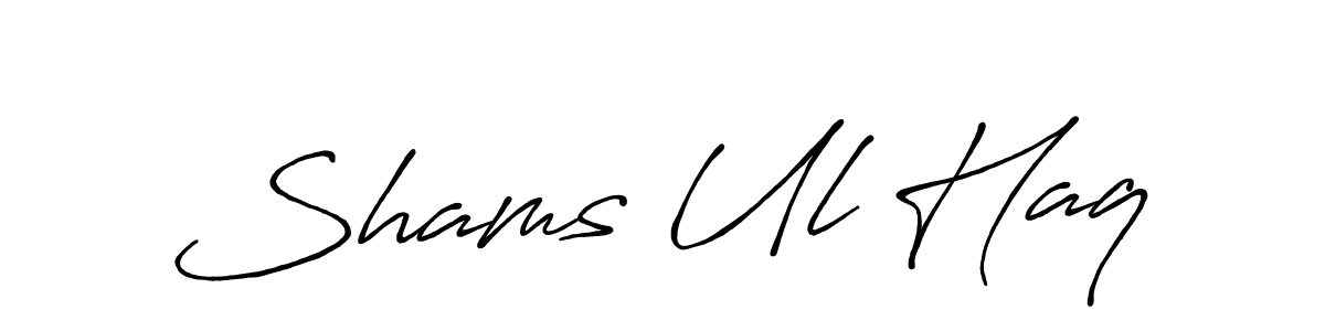 It looks lik you need a new signature style for name Shams Ul Haq. Design unique handwritten (Antro_Vectra_Bolder) signature with our free signature maker in just a few clicks. Shams Ul Haq signature style 7 images and pictures png