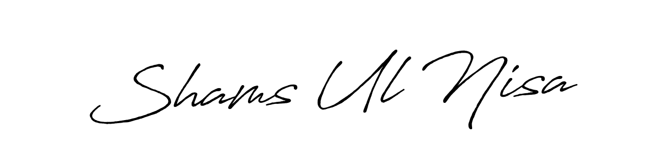 Make a beautiful signature design for name Shams Ul Nisa. Use this online signature maker to create a handwritten signature for free. Shams Ul Nisa signature style 7 images and pictures png