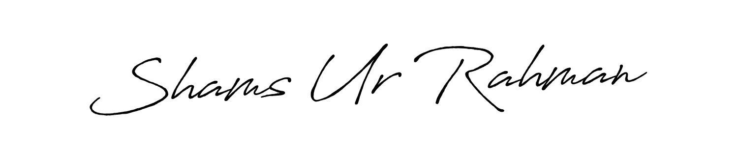 Also we have Shams Ur Rahman name is the best signature style. Create professional handwritten signature collection using Antro_Vectra_Bolder autograph style. Shams Ur Rahman signature style 7 images and pictures png