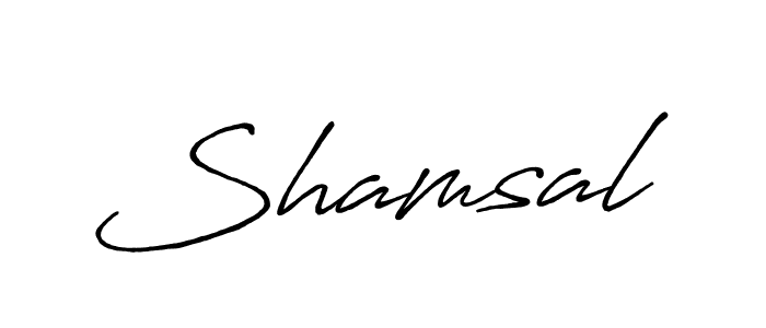 Use a signature maker to create a handwritten signature online. With this signature software, you can design (Antro_Vectra_Bolder) your own signature for name Shamsal. Shamsal signature style 7 images and pictures png