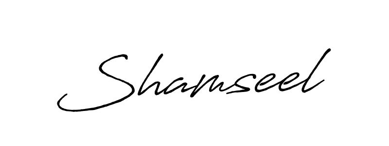 How to make Shamseel signature? Antro_Vectra_Bolder is a professional autograph style. Create handwritten signature for Shamseel name. Shamseel signature style 7 images and pictures png