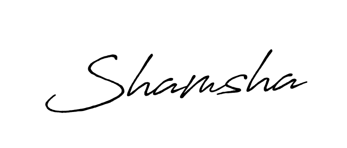 Make a beautiful signature design for name Shamsha. With this signature (Antro_Vectra_Bolder) style, you can create a handwritten signature for free. Shamsha signature style 7 images and pictures png