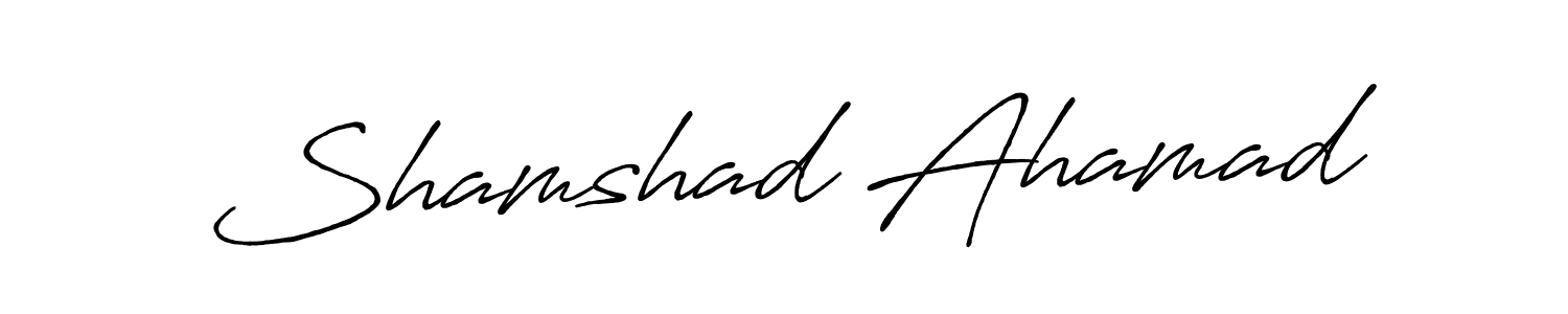 Similarly Antro_Vectra_Bolder is the best handwritten signature design. Signature creator online .You can use it as an online autograph creator for name Shamshad Ahamad. Shamshad Ahamad signature style 7 images and pictures png