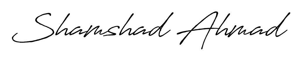 Quickly download Shamshad Ahmad name signature in high-resolution PNG using Antro_Vectra_Bolder style. Ready to insert into PDFs and online applications. Shamshad Ahmad signature style 7 images and pictures png