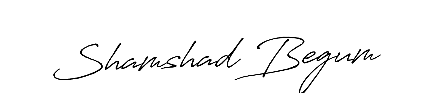 Use a signature maker to create a handwritten signature online. With this signature software, you can design (Antro_Vectra_Bolder) your own signature for name Shamshad Begum. Shamshad Begum signature style 7 images and pictures png