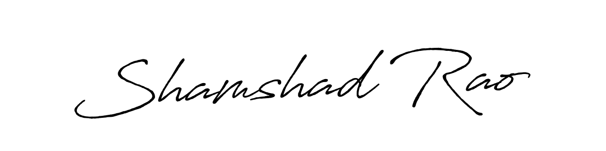 Shamshad Rao stylish signature style. Best Handwritten Sign (Antro_Vectra_Bolder) for my name. Handwritten Signature Collection Ideas for my name Shamshad Rao. Shamshad Rao signature style 7 images and pictures png