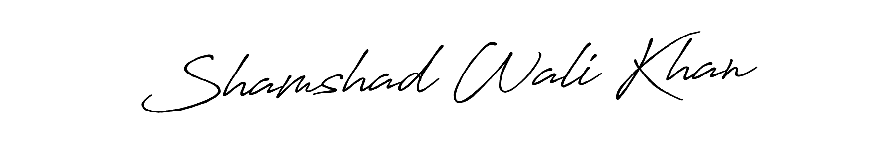 The best way (Antro_Vectra_Bolder) to make a short signature is to pick only two or three words in your name. The name Shamshad Wali Khan include a total of six letters. For converting this name. Shamshad Wali Khan signature style 7 images and pictures png