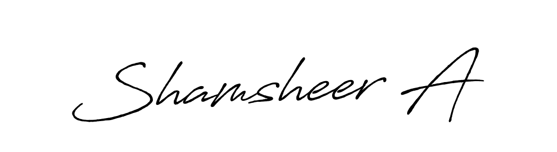 How to make Shamsheer A signature? Antro_Vectra_Bolder is a professional autograph style. Create handwritten signature for Shamsheer A name. Shamsheer A signature style 7 images and pictures png