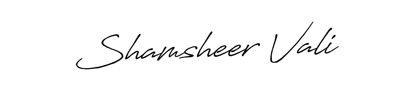 Use a signature maker to create a handwritten signature online. With this signature software, you can design (Antro_Vectra_Bolder) your own signature for name Shamsheer Vali. Shamsheer Vali signature style 7 images and pictures png