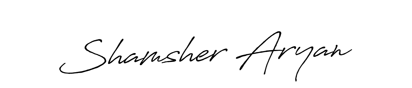 Once you've used our free online signature maker to create your best signature Antro_Vectra_Bolder style, it's time to enjoy all of the benefits that Shamsher Aryan name signing documents. Shamsher Aryan signature style 7 images and pictures png