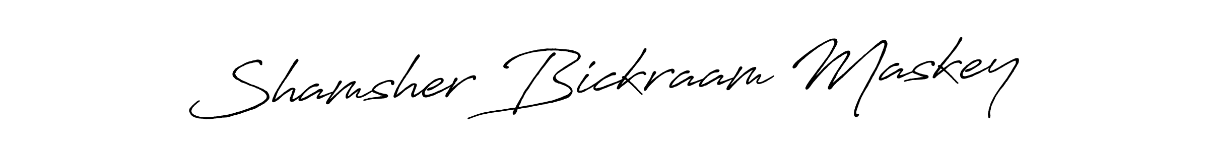 How to Draw Shamsher Bickraam Maskey signature style? Antro_Vectra_Bolder is a latest design signature styles for name Shamsher Bickraam Maskey. Shamsher Bickraam Maskey signature style 7 images and pictures png