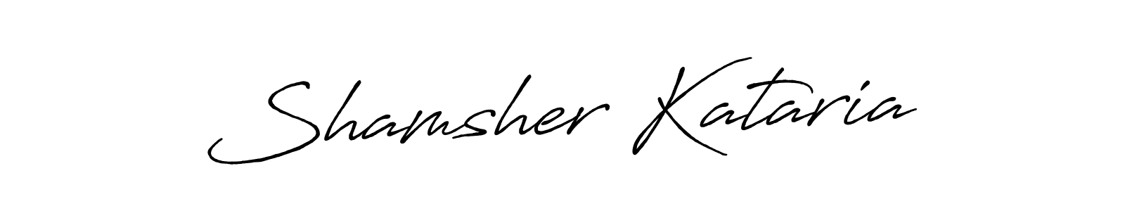 Design your own signature with our free online signature maker. With this signature software, you can create a handwritten (Antro_Vectra_Bolder) signature for name Shamsher Kataria. Shamsher Kataria signature style 7 images and pictures png