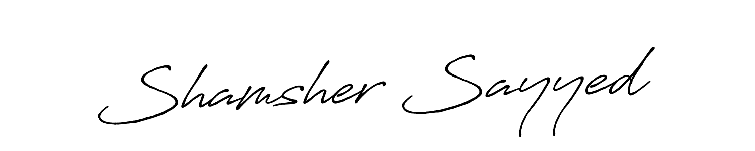 Also we have Shamsher Sayyed name is the best signature style. Create professional handwritten signature collection using Antro_Vectra_Bolder autograph style. Shamsher Sayyed signature style 7 images and pictures png