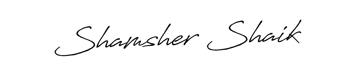 How to Draw Shamsher Shaik signature style? Antro_Vectra_Bolder is a latest design signature styles for name Shamsher Shaik. Shamsher Shaik signature style 7 images and pictures png