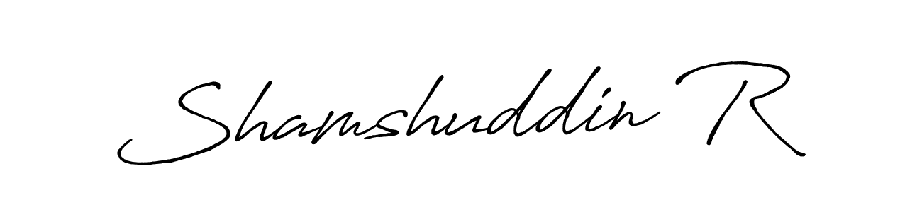 Shamshuddin R stylish signature style. Best Handwritten Sign (Antro_Vectra_Bolder) for my name. Handwritten Signature Collection Ideas for my name Shamshuddin R. Shamshuddin R signature style 7 images and pictures png