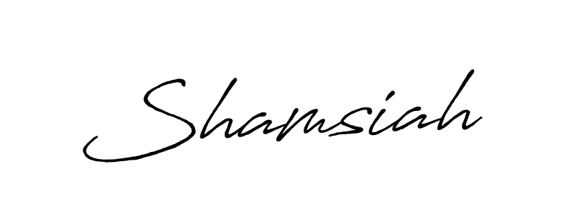 Shamsiah stylish signature style. Best Handwritten Sign (Antro_Vectra_Bolder) for my name. Handwritten Signature Collection Ideas for my name Shamsiah. Shamsiah signature style 7 images and pictures png