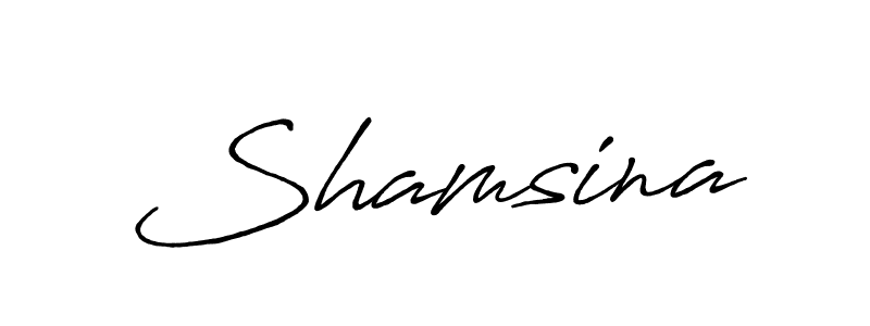 Make a beautiful signature design for name Shamsina. Use this online signature maker to create a handwritten signature for free. Shamsina signature style 7 images and pictures png