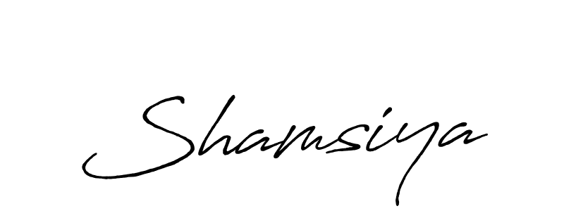 if you are searching for the best signature style for your name Shamsiya. so please give up your signature search. here we have designed multiple signature styles  using Antro_Vectra_Bolder. Shamsiya signature style 7 images and pictures png