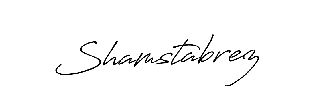 It looks lik you need a new signature style for name Shamstabrez. Design unique handwritten (Antro_Vectra_Bolder) signature with our free signature maker in just a few clicks. Shamstabrez signature style 7 images and pictures png