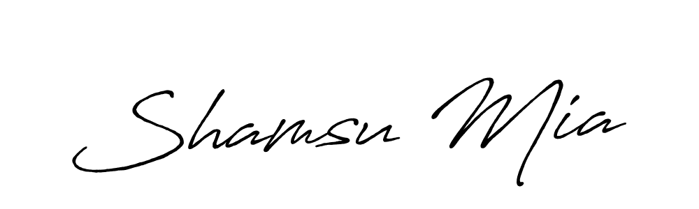 Design your own signature with our free online signature maker. With this signature software, you can create a handwritten (Antro_Vectra_Bolder) signature for name Shamsu Mia. Shamsu Mia signature style 7 images and pictures png