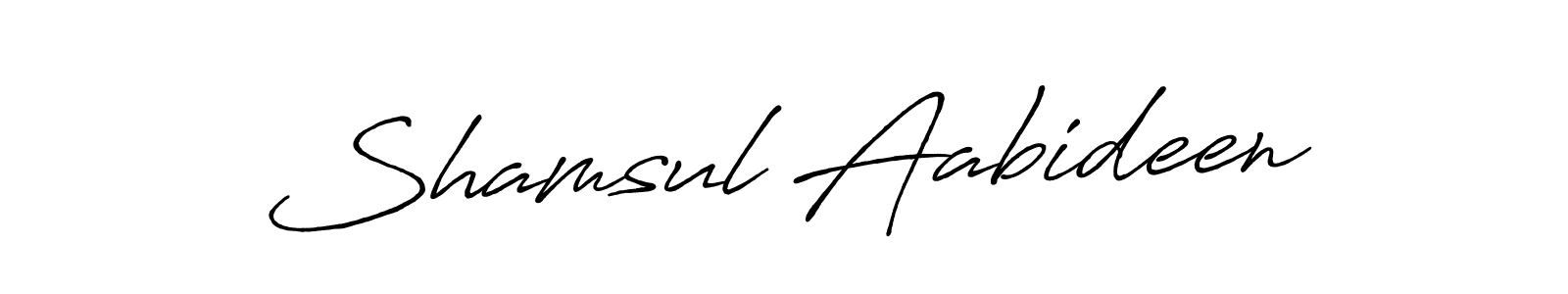 Use a signature maker to create a handwritten signature online. With this signature software, you can design (Antro_Vectra_Bolder) your own signature for name Shamsul Aabideen. Shamsul Aabideen signature style 7 images and pictures png