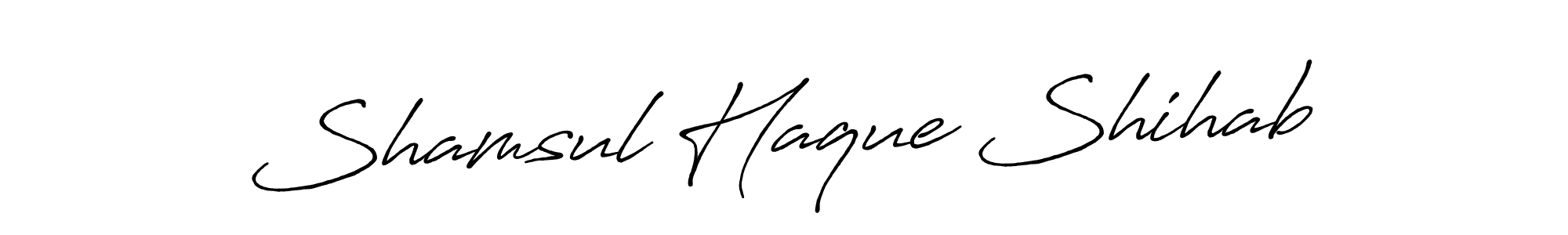 Create a beautiful signature design for name Shamsul Haque Shihab. With this signature (Antro_Vectra_Bolder) fonts, you can make a handwritten signature for free. Shamsul Haque Shihab signature style 7 images and pictures png