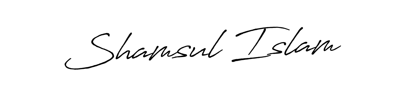 Shamsul Islam stylish signature style. Best Handwritten Sign (Antro_Vectra_Bolder) for my name. Handwritten Signature Collection Ideas for my name Shamsul Islam. Shamsul Islam signature style 7 images and pictures png