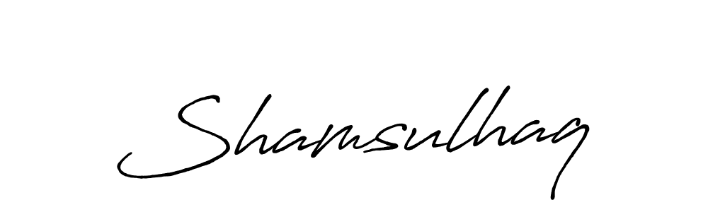 Create a beautiful signature design for name Shamsulhaq. With this signature (Antro_Vectra_Bolder) fonts, you can make a handwritten signature for free. Shamsulhaq signature style 7 images and pictures png