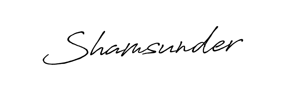 Design your own signature with our free online signature maker. With this signature software, you can create a handwritten (Antro_Vectra_Bolder) signature for name Shamsunder. Shamsunder signature style 7 images and pictures png