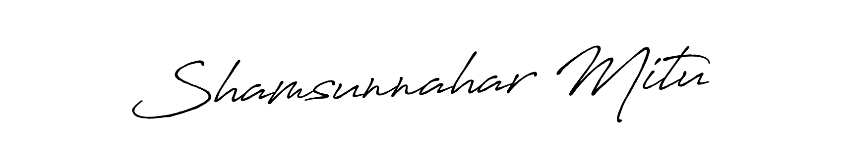 if you are searching for the best signature style for your name Shamsunnahar Mitu. so please give up your signature search. here we have designed multiple signature styles  using Antro_Vectra_Bolder. Shamsunnahar Mitu signature style 7 images and pictures png