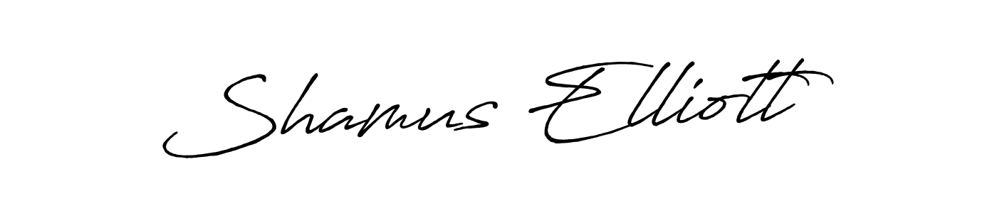 Shamus Elliott stylish signature style. Best Handwritten Sign (Antro_Vectra_Bolder) for my name. Handwritten Signature Collection Ideas for my name Shamus Elliott. Shamus Elliott signature style 7 images and pictures png