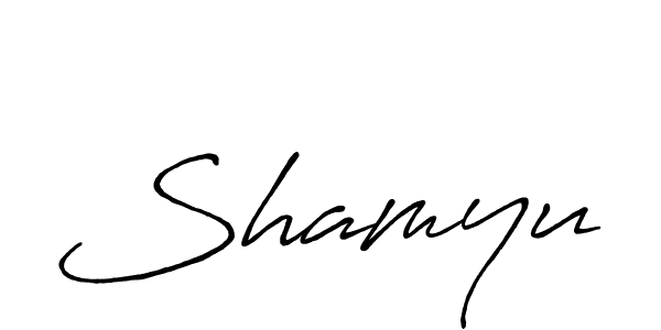 Also we have Shamyu name is the best signature style. Create professional handwritten signature collection using Antro_Vectra_Bolder autograph style. Shamyu signature style 7 images and pictures png