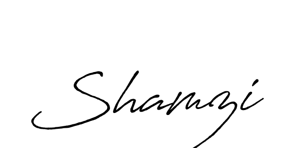 Use a signature maker to create a handwritten signature online. With this signature software, you can design (Antro_Vectra_Bolder) your own signature for name Shamzi. Shamzi signature style 7 images and pictures png