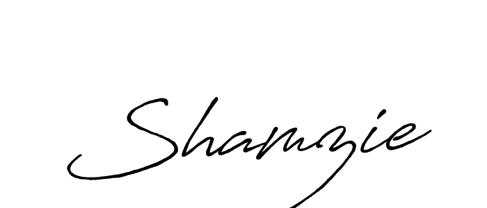 How to make Shamzie signature? Antro_Vectra_Bolder is a professional autograph style. Create handwritten signature for Shamzie name. Shamzie signature style 7 images and pictures png