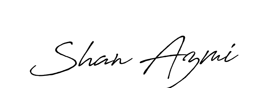 Also You can easily find your signature by using the search form. We will create Shan Azmi name handwritten signature images for you free of cost using Antro_Vectra_Bolder sign style. Shan Azmi signature style 7 images and pictures png