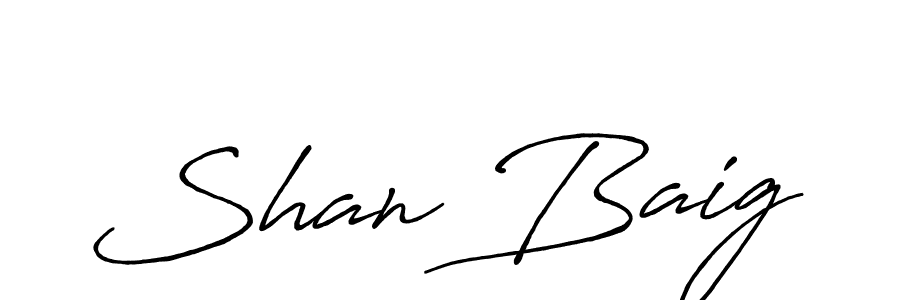 Use a signature maker to create a handwritten signature online. With this signature software, you can design (Antro_Vectra_Bolder) your own signature for name Shan Baig. Shan Baig signature style 7 images and pictures png
