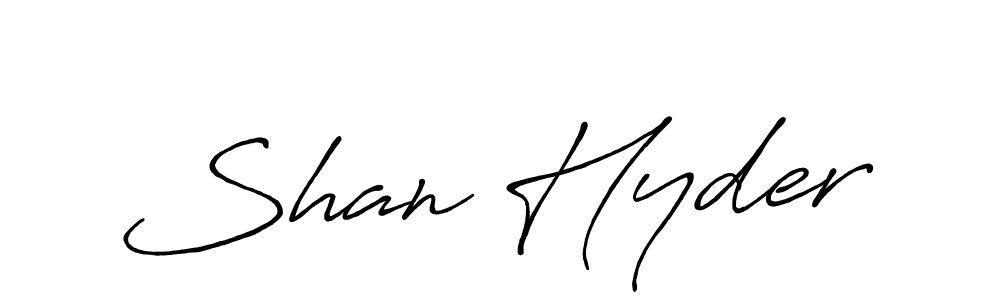 Shan Hyder stylish signature style. Best Handwritten Sign (Antro_Vectra_Bolder) for my name. Handwritten Signature Collection Ideas for my name Shan Hyder. Shan Hyder signature style 7 images and pictures png