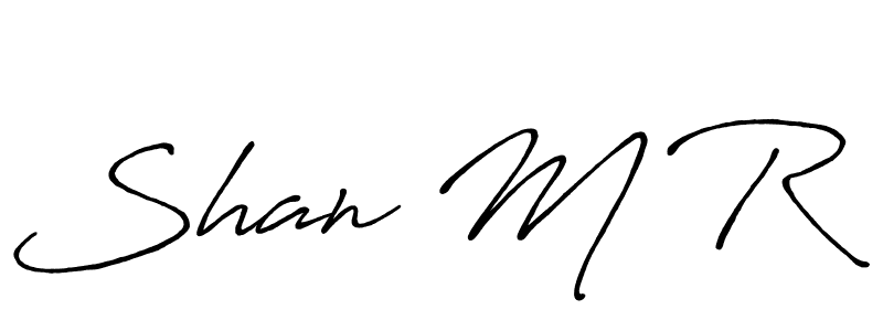 Also we have Shan M R name is the best signature style. Create professional handwritten signature collection using Antro_Vectra_Bolder autograph style. Shan M R signature style 7 images and pictures png