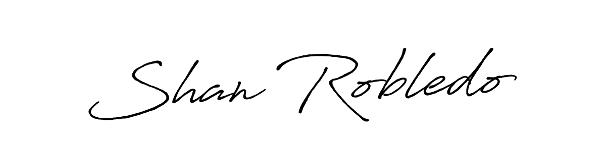 How to make Shan Robledo signature? Antro_Vectra_Bolder is a professional autograph style. Create handwritten signature for Shan Robledo name. Shan Robledo signature style 7 images and pictures png