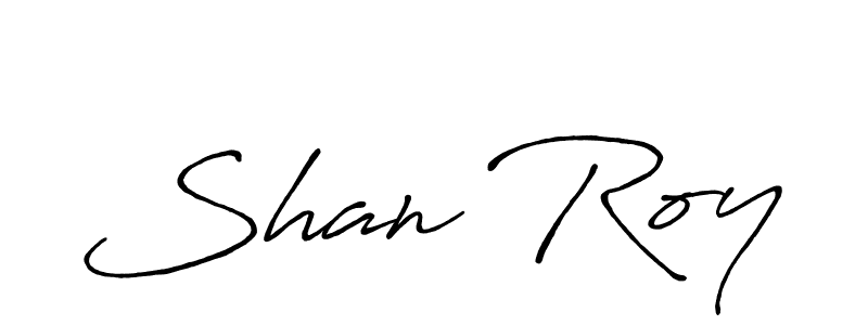 The best way (Antro_Vectra_Bolder) to make a short signature is to pick only two or three words in your name. The name Shan Roy include a total of six letters. For converting this name. Shan Roy signature style 7 images and pictures png