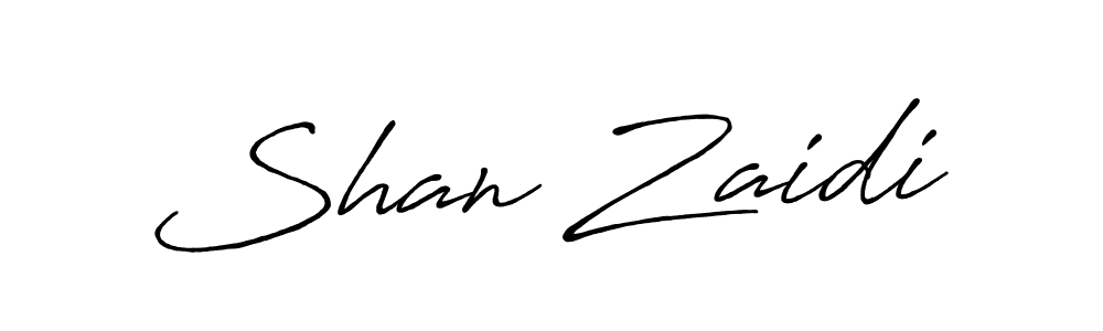 How to make Shan Zaidi name signature. Use Antro_Vectra_Bolder style for creating short signs online. This is the latest handwritten sign. Shan Zaidi signature style 7 images and pictures png