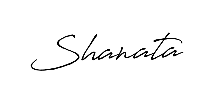 Use a signature maker to create a handwritten signature online. With this signature software, you can design (Antro_Vectra_Bolder) your own signature for name Shanata. Shanata signature style 7 images and pictures png