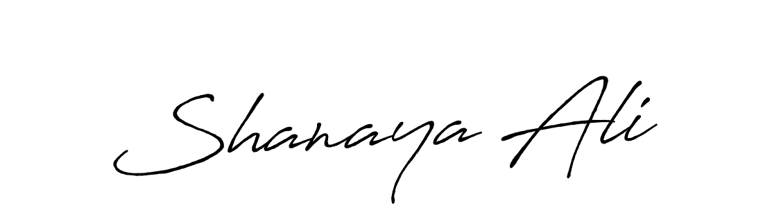 Create a beautiful signature design for name Shanaya Ali. With this signature (Antro_Vectra_Bolder) fonts, you can make a handwritten signature for free. Shanaya Ali signature style 7 images and pictures png