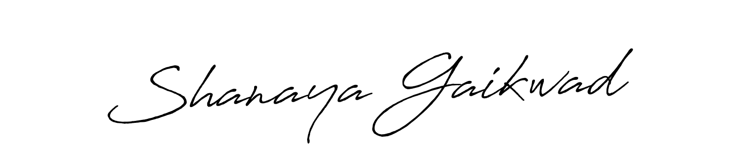 Also we have Shanaya Gaikwad name is the best signature style. Create professional handwritten signature collection using Antro_Vectra_Bolder autograph style. Shanaya Gaikwad signature style 7 images and pictures png