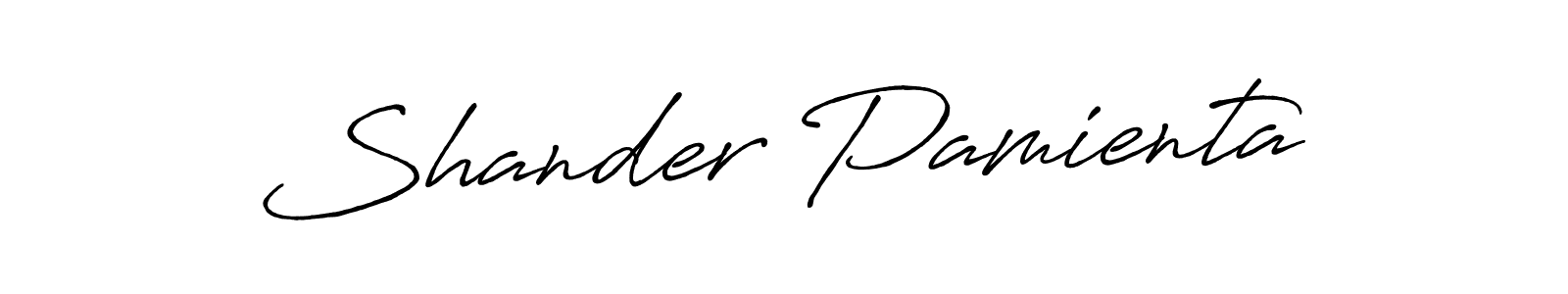 Make a beautiful signature design for name Shander Pamienta. Use this online signature maker to create a handwritten signature for free. Shander Pamienta signature style 7 images and pictures png