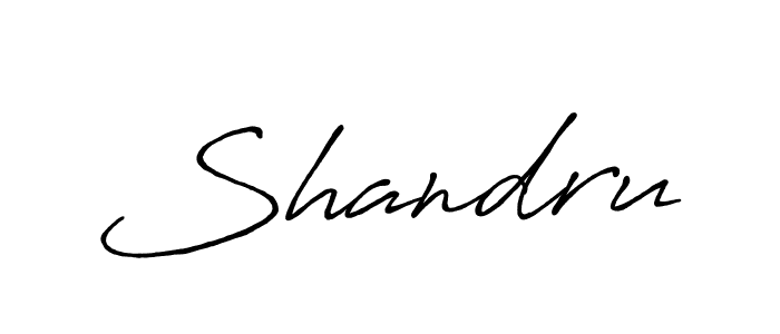 Shandru stylish signature style. Best Handwritten Sign (Antro_Vectra_Bolder) for my name. Handwritten Signature Collection Ideas for my name Shandru. Shandru signature style 7 images and pictures png