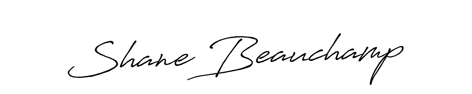 How to make Shane Beauchamp name signature. Use Antro_Vectra_Bolder style for creating short signs online. This is the latest handwritten sign. Shane Beauchamp signature style 7 images and pictures png